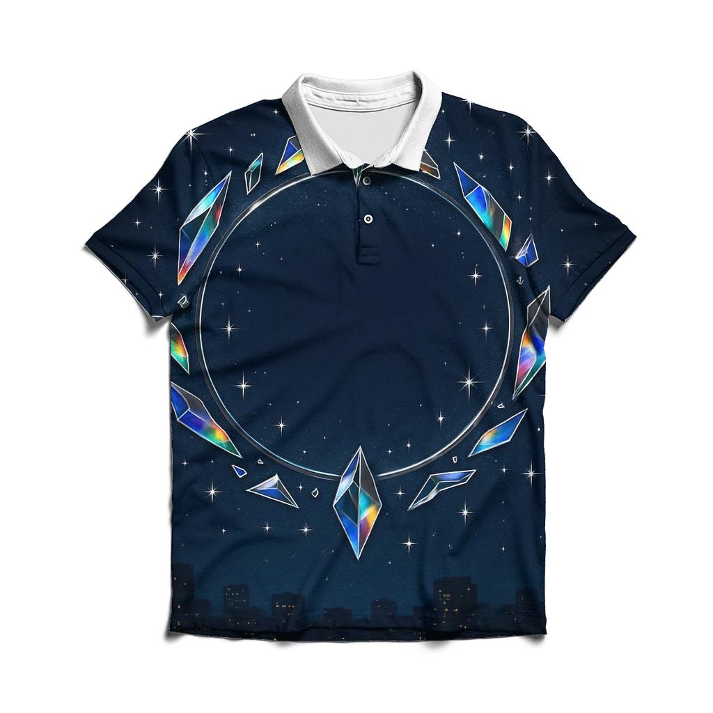 Midnight Prism Halo casual sports polo shirts