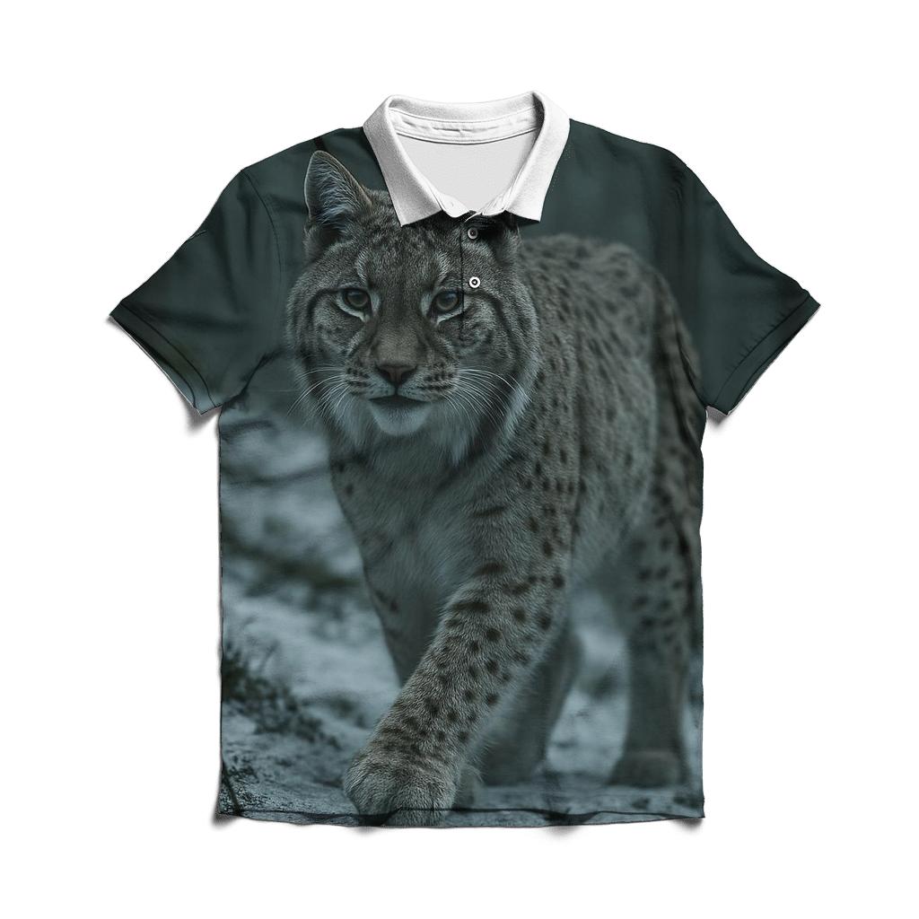 Boreal Stalker Eurasian Lynx premium cotton polo shirts