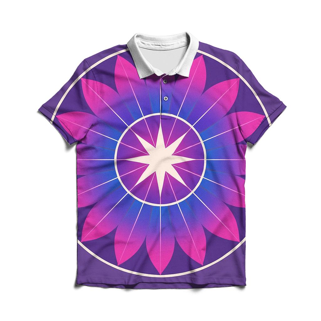 Magenta Mandala classic pique polos