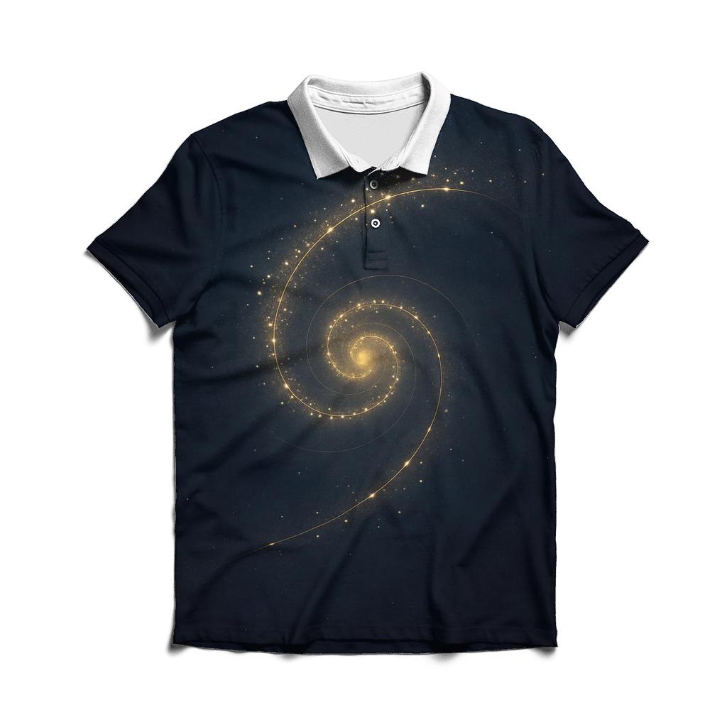 Celestial Spiral designer slim fit polos