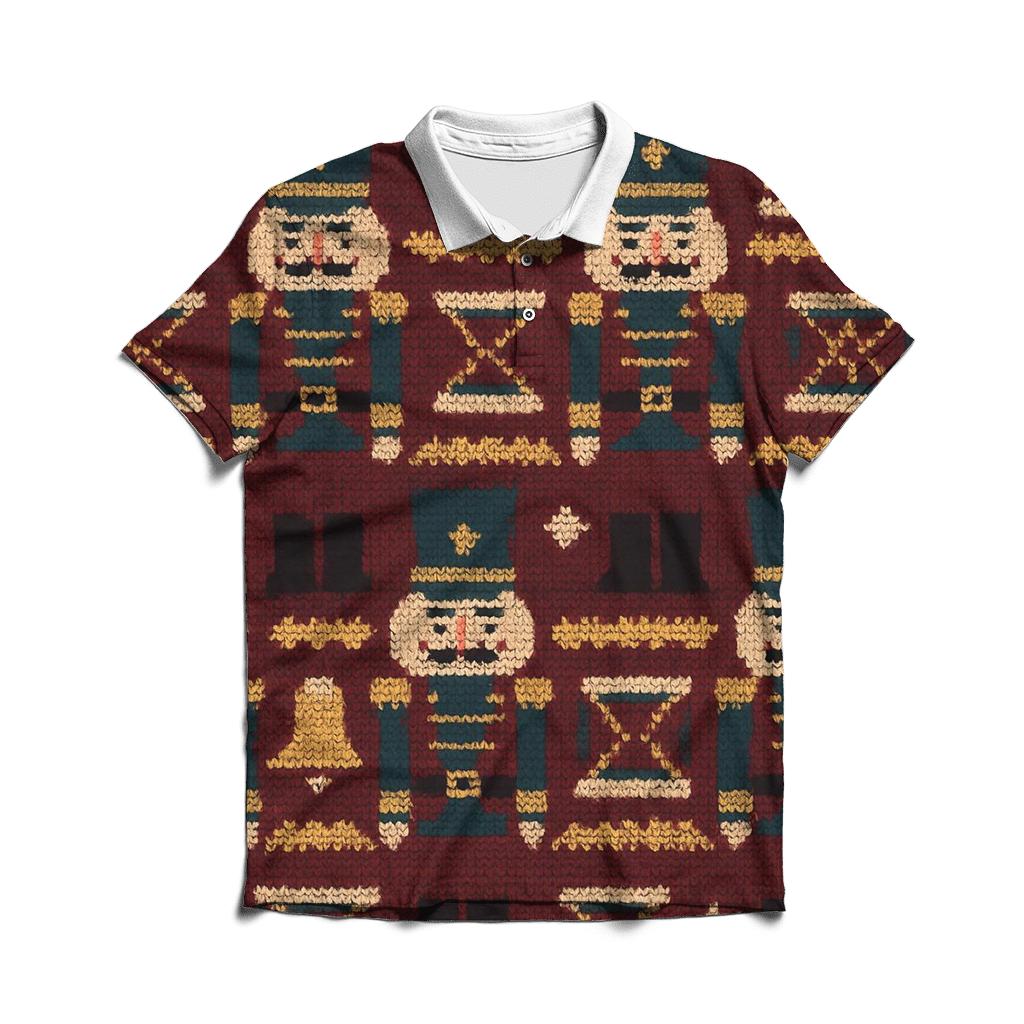 Nutcracker March Motif Design branded logo polo shirts