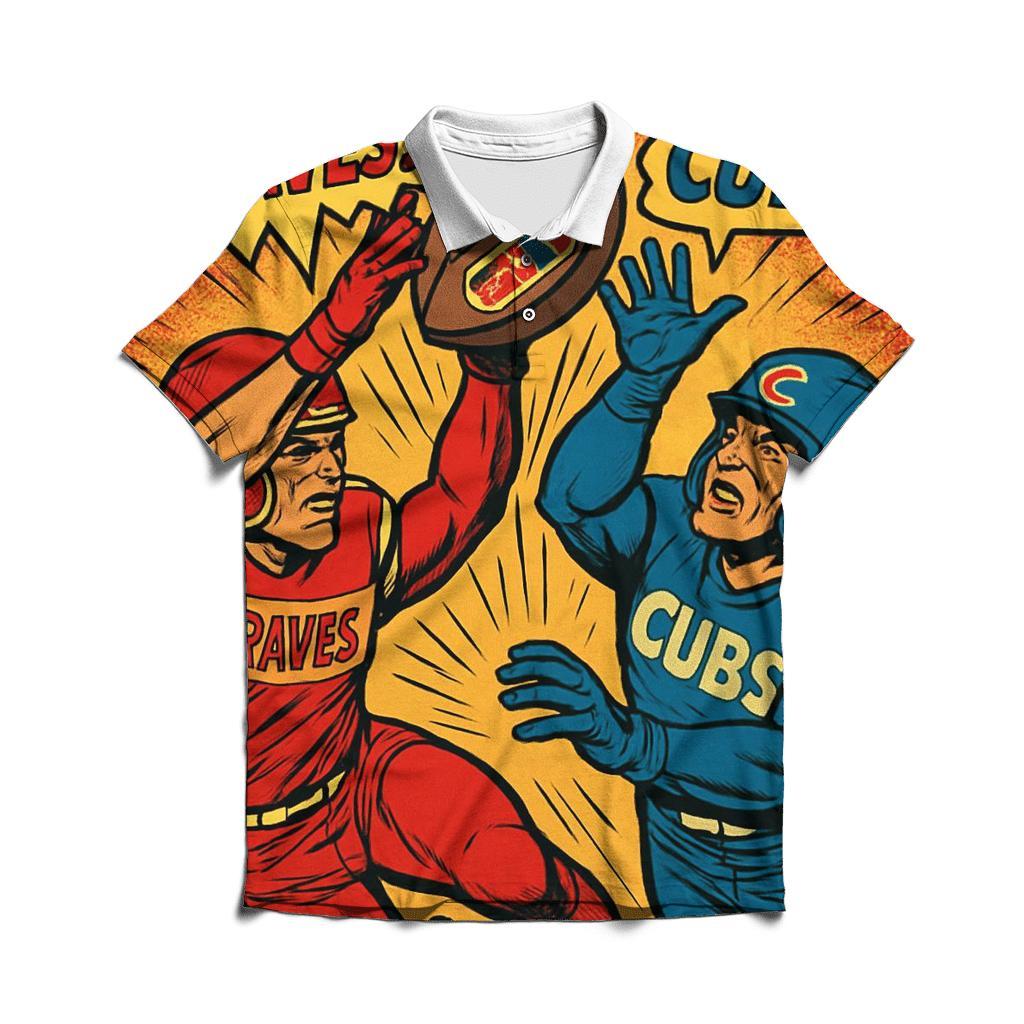 Retro Comic Bowl classic pique polos