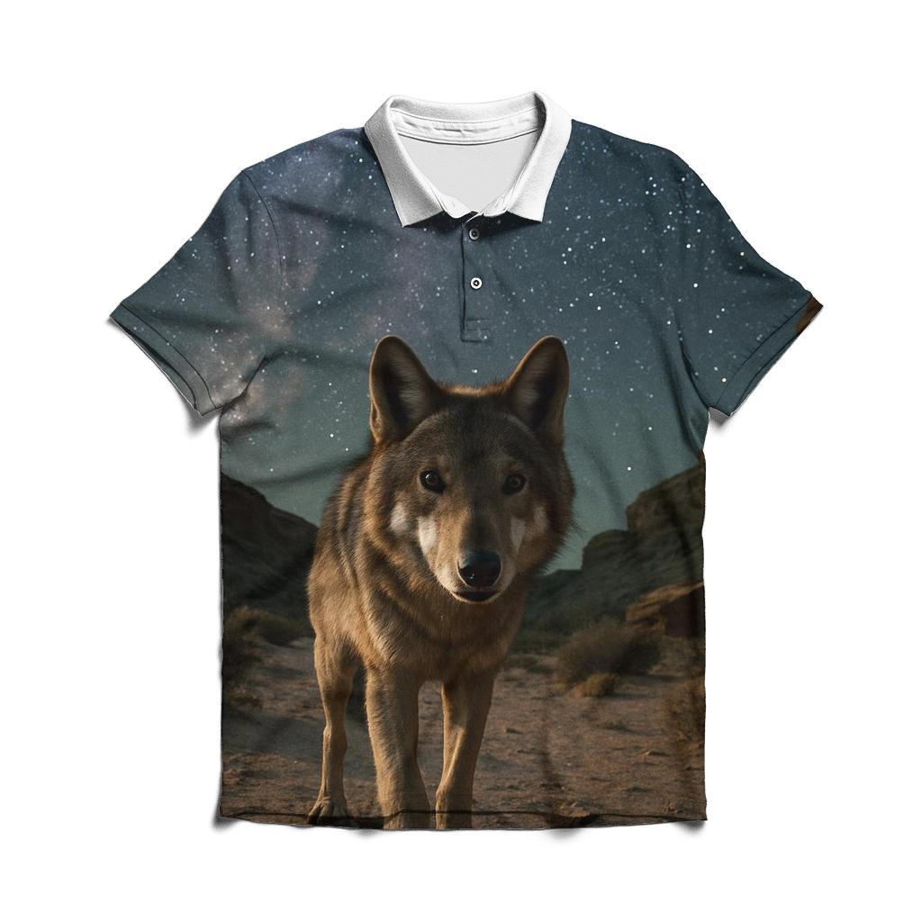 Desert Night Sentinel custom polo shirts