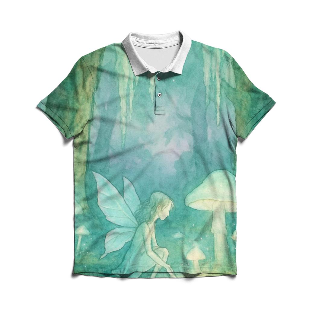Luminous Forest Faerie custom polo shirts