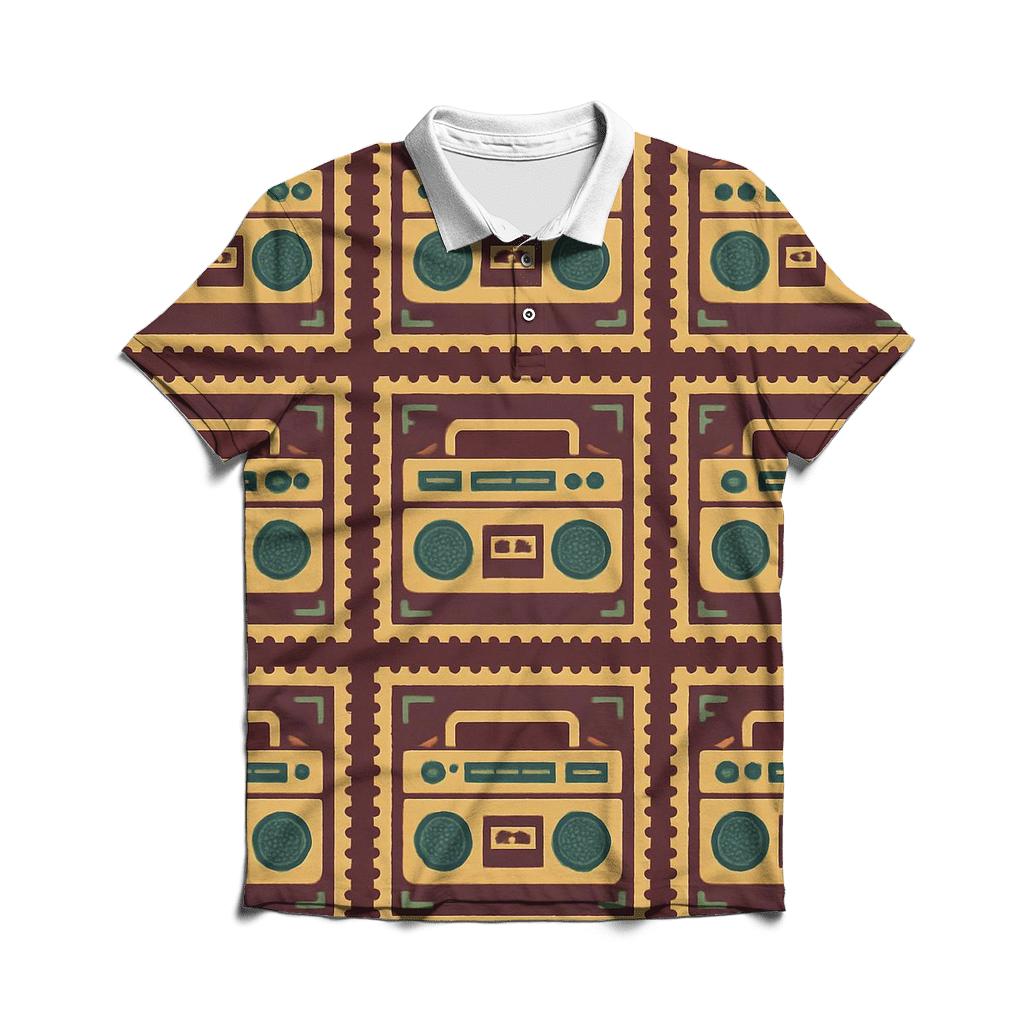 Boom Box Stamp designer slim fit polos