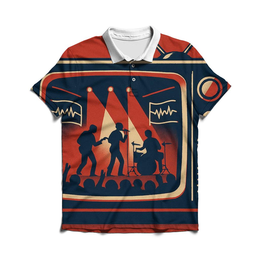 Retro TV Soundstage branded logo polo shirts