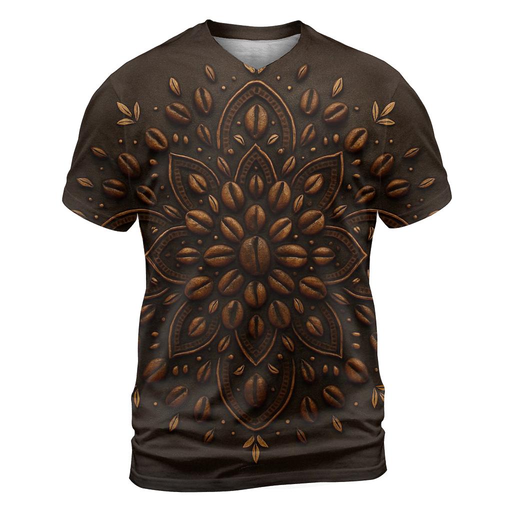 Bean Mandala Circle designer pattern shirts