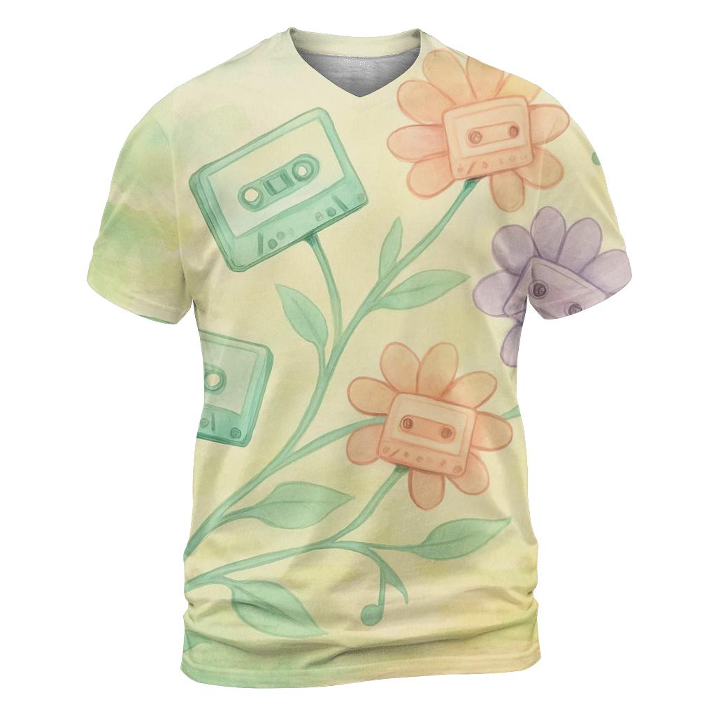 Cassette Tape Garden unique graphic print tees