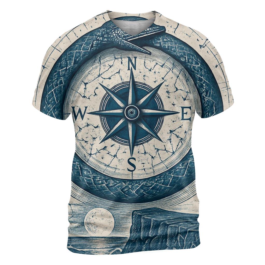 Celestial Serpent Compass custom all-over print shirts