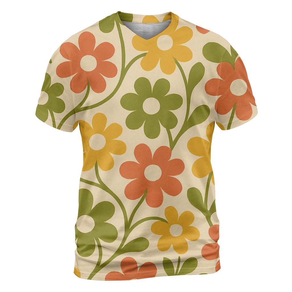 Groovy Flower Medley statement graphic shirts
