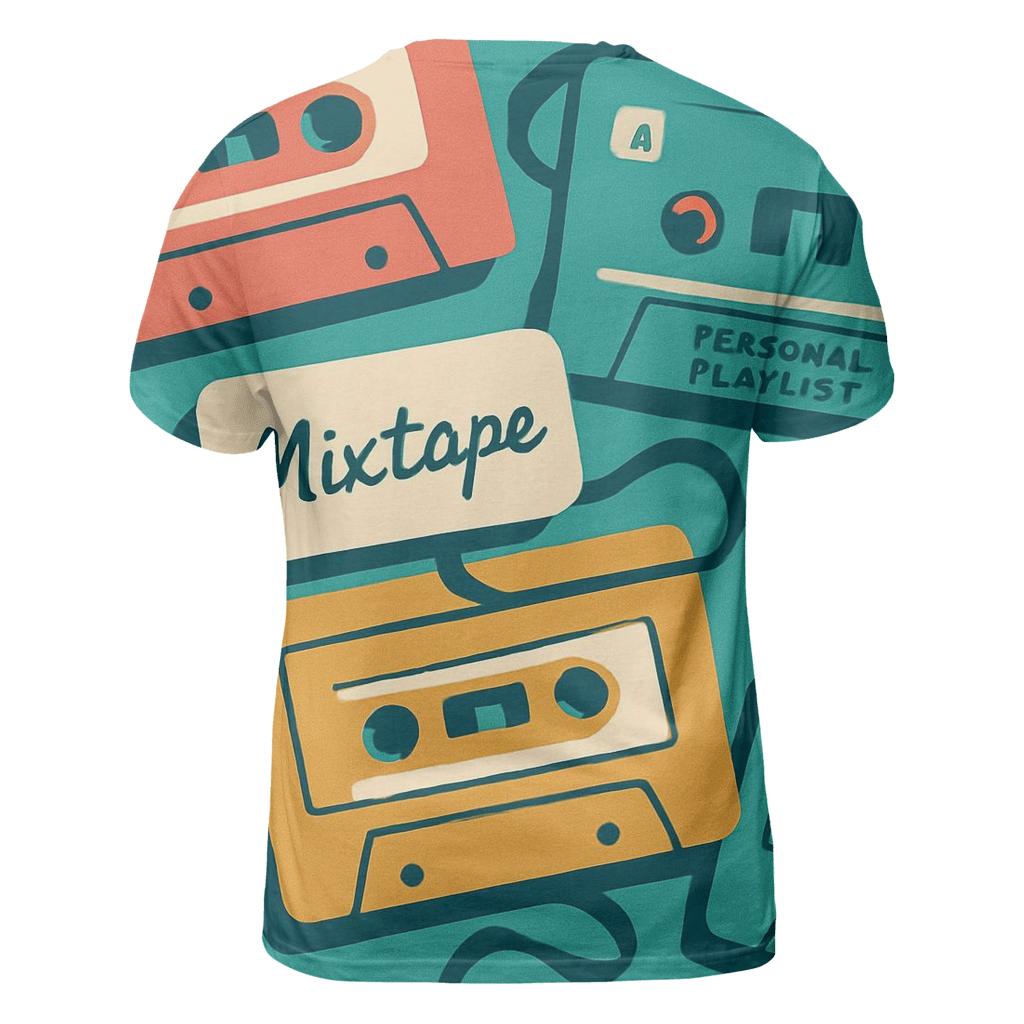 Cassette Tape Collage statement graphic shirts