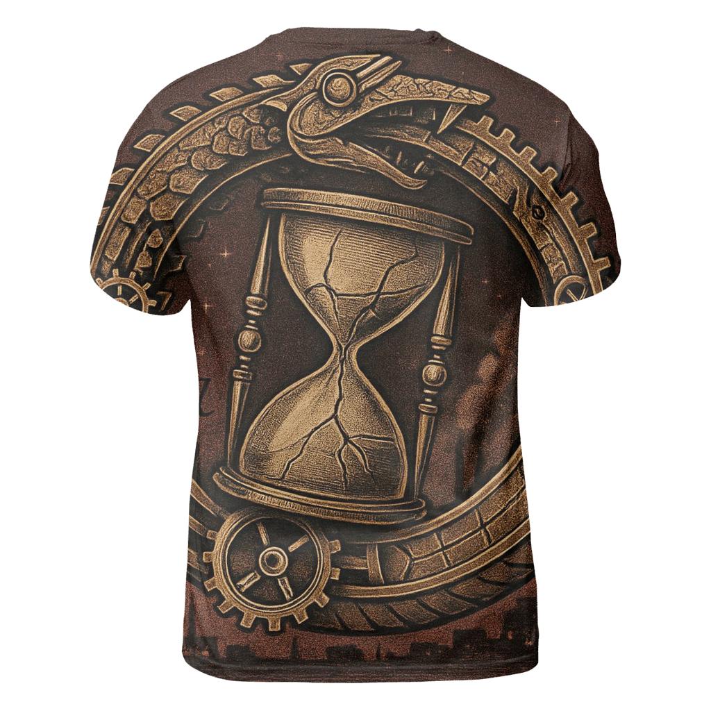 Clockwork Ouroboros Mechanism creative print fashion shirts