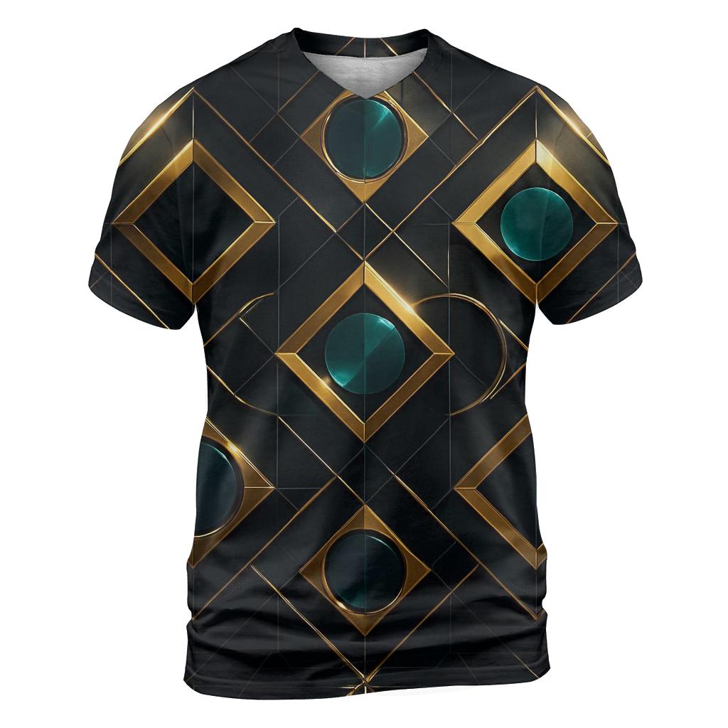 Disco Mirror Geometry custom all-over print shirts