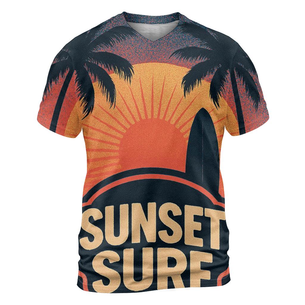 Retro Wave Surf Club designer pattern shirts