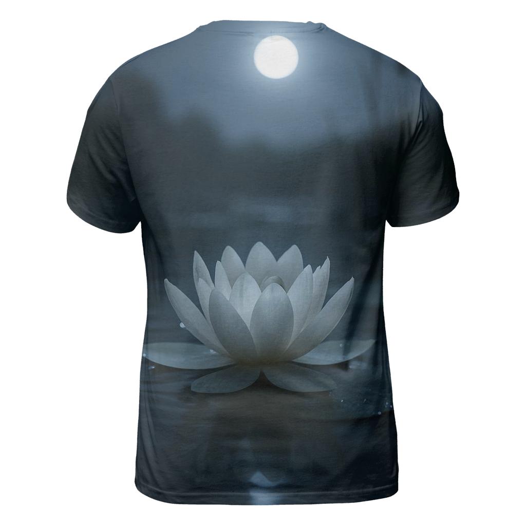 Nocturnal Moonlit Water Lily custom all-over print shirts