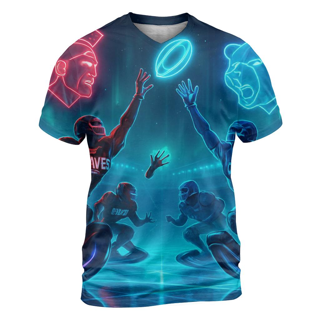 Neon Tundra Faceoff custom all-over print shirts