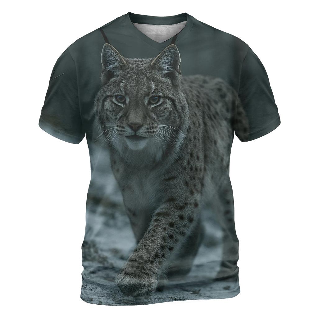 Boreal Stalker Eurasian Lynx designer pattern shirts