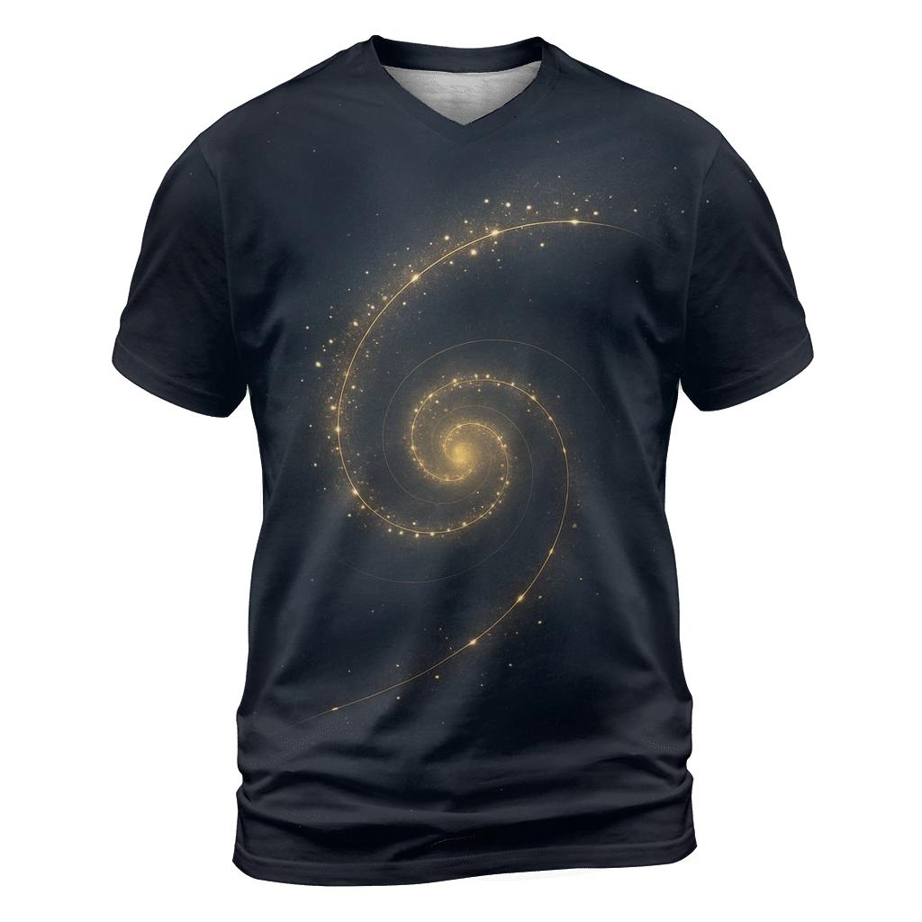 Celestial Spiral artistic all-over print tops