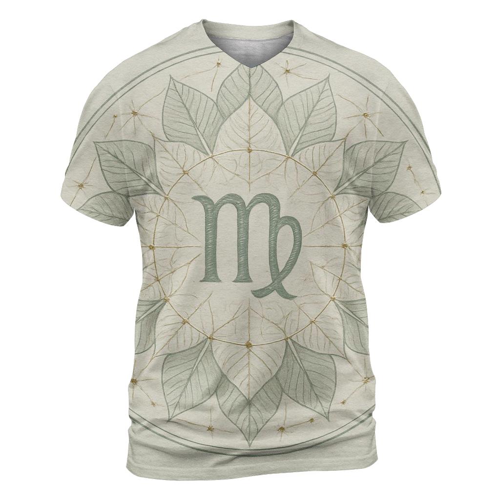 Virgo Earth Mandala Pattern trendy printed shirt styles