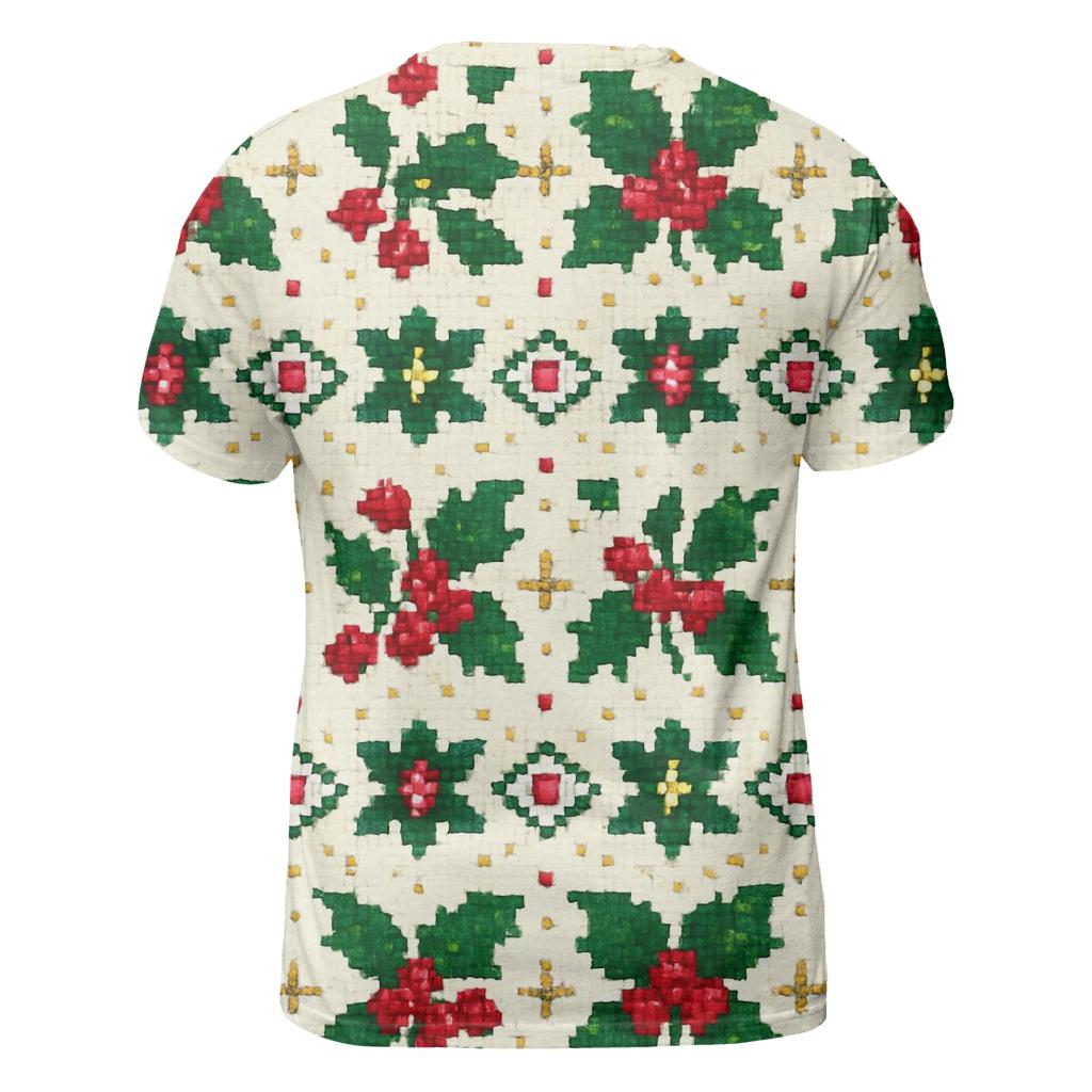 Holly Berry Dot Matrix Design creative print fashion shirts