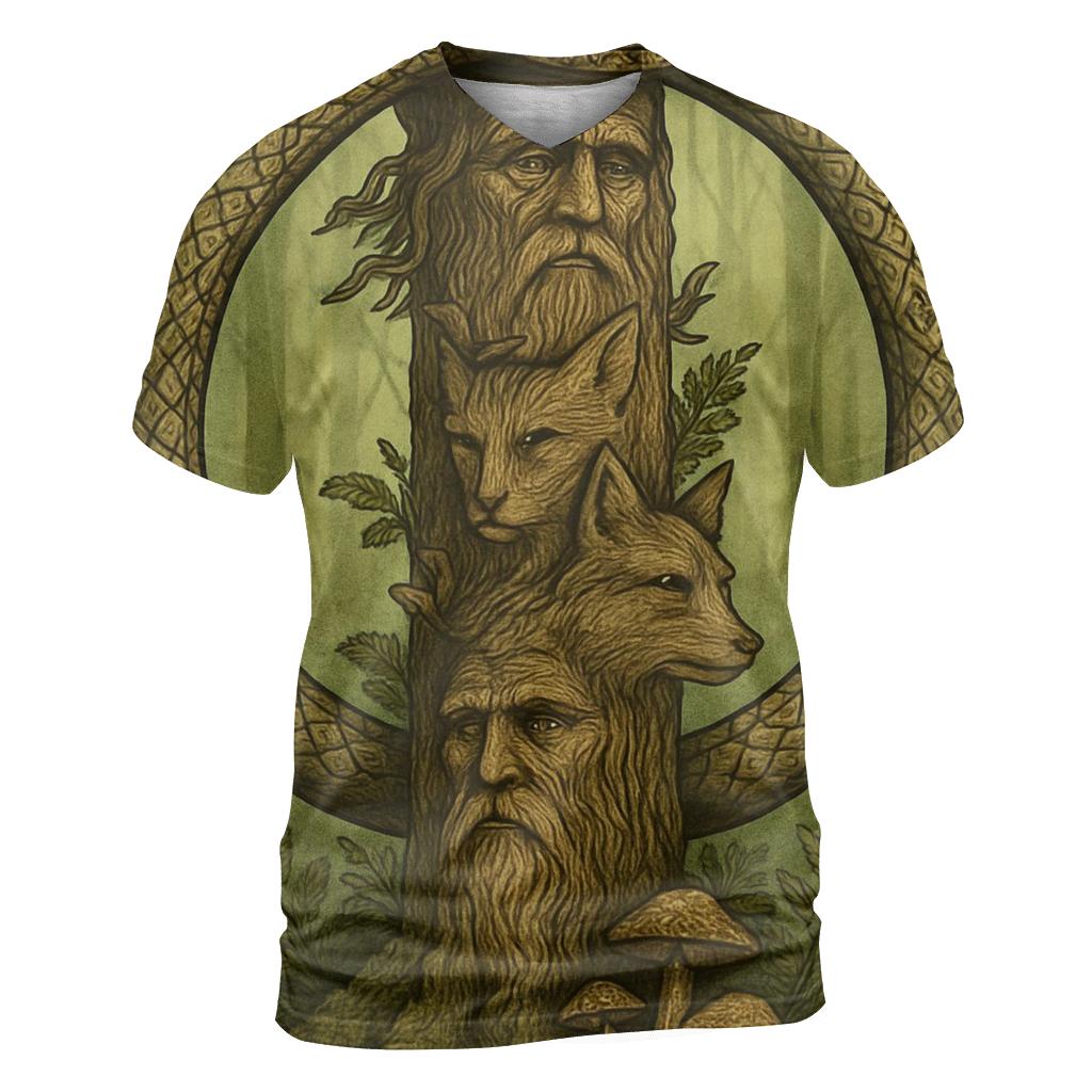 Forest Ancestor Ouroboros Totem custom all-over print shirts