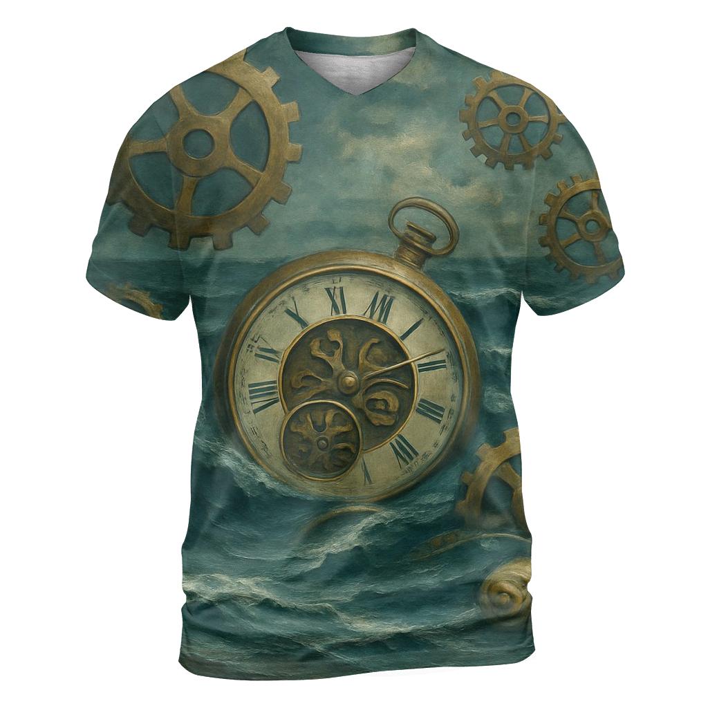 Surreal Ocean Clockwork trendy printed shirt styles