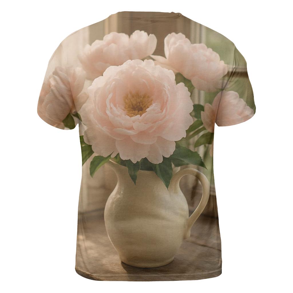 Heirloom Peony Vase Study statement graphic shirts