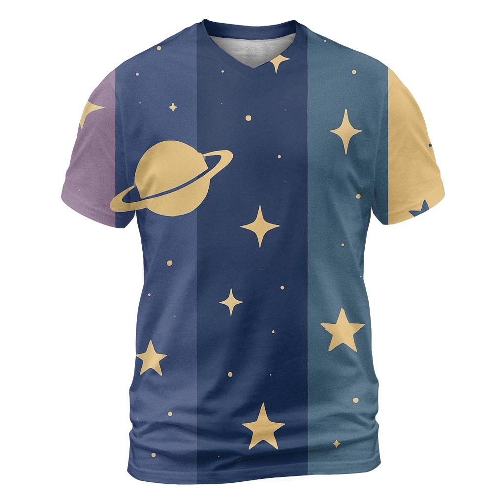 Cosmic Retro Stripes custom all-over print shirts