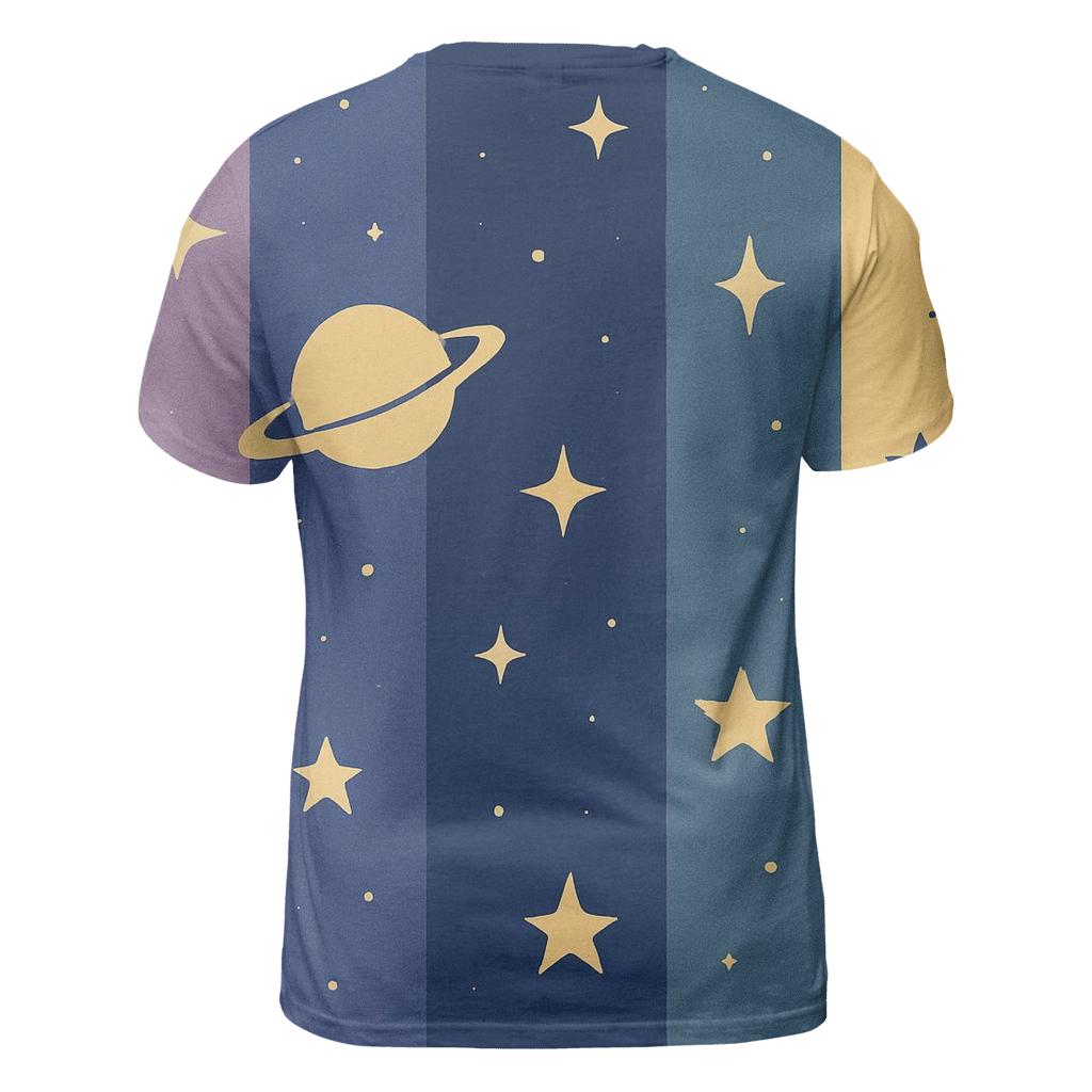 Cosmic Retro Stripes custom all-over print shirts