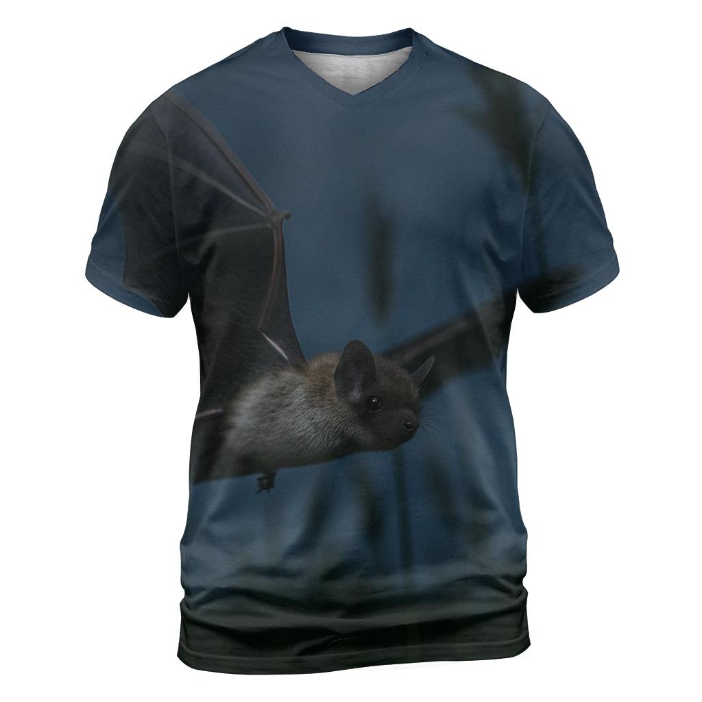 Crepuscular Flight Common Pipistrelle vibrant all-over design tees