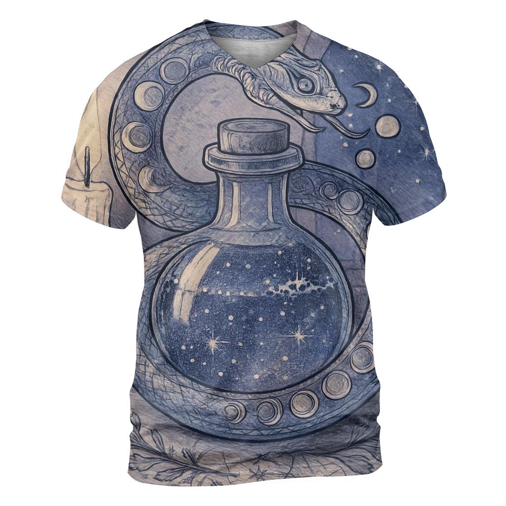 Lunar Apothecary Ouroboros Vial custom all-over print shirts