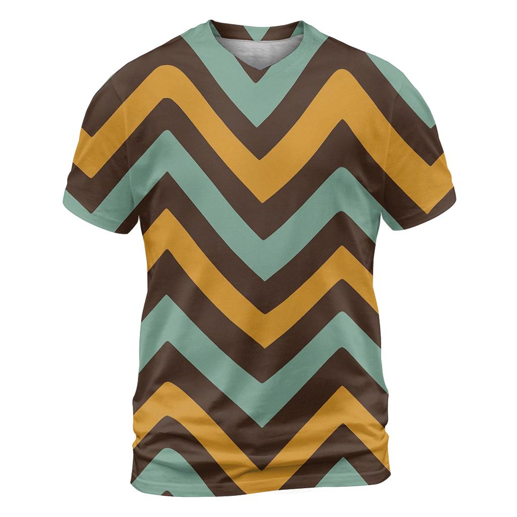 Mod Wave Chevron vibrant all-over design tees