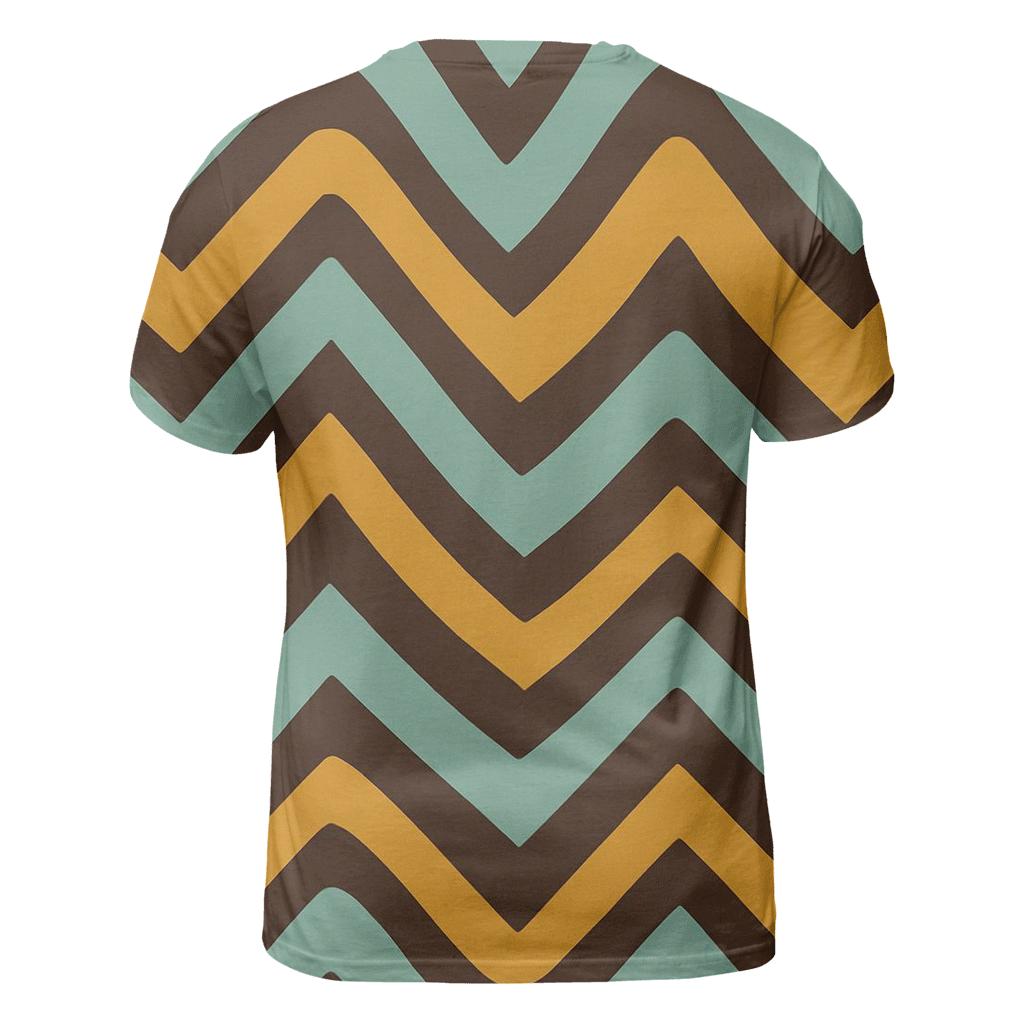 Mod Wave Chevron vibrant all-over design tees