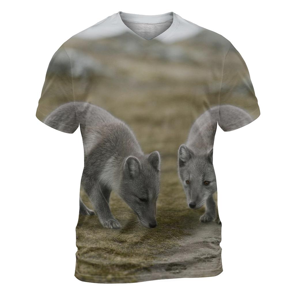 Tundra Grazer Arctic Fox Pair designer pattern shirts