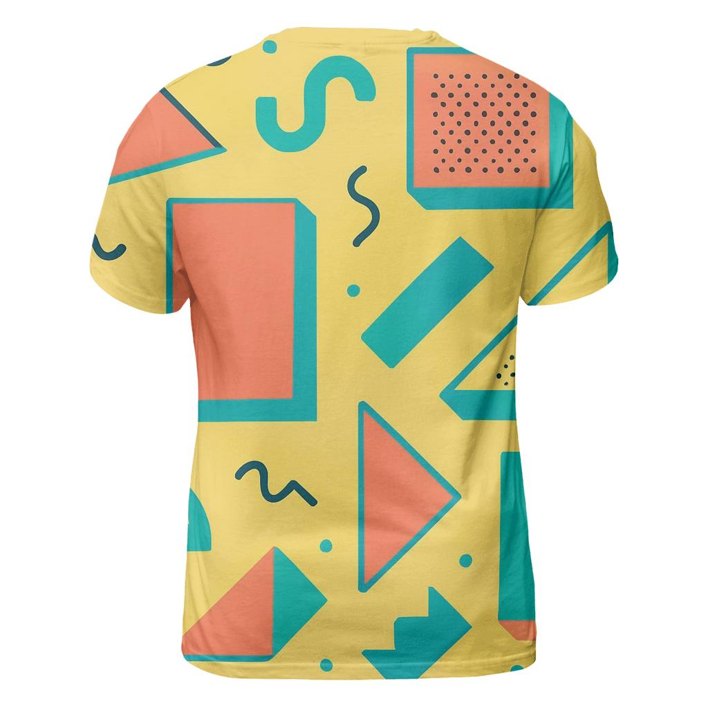 Memphis Pop Blocks unique graphic print tees