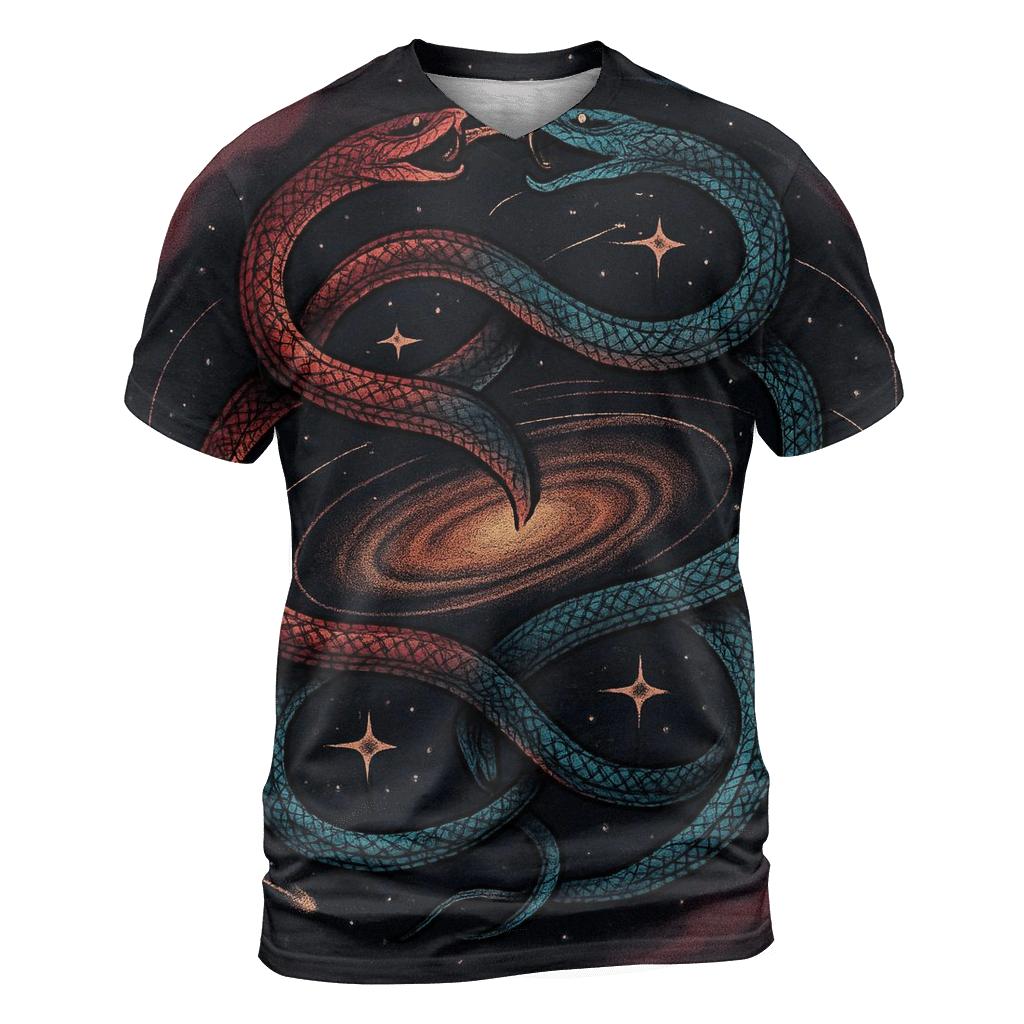 Binary Star Ouroboros Dance creative print fashion shirts