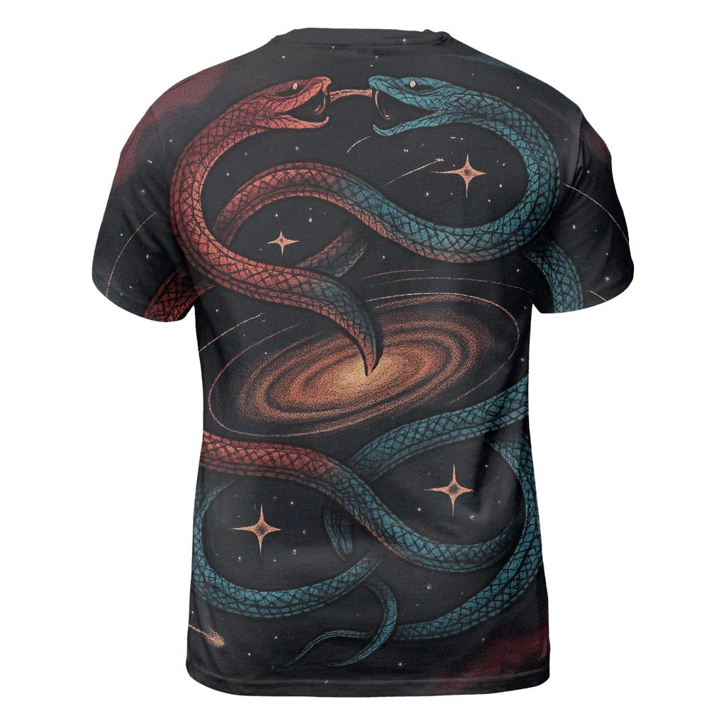 Binary Star Ouroboros Dance creative print fashion shirts