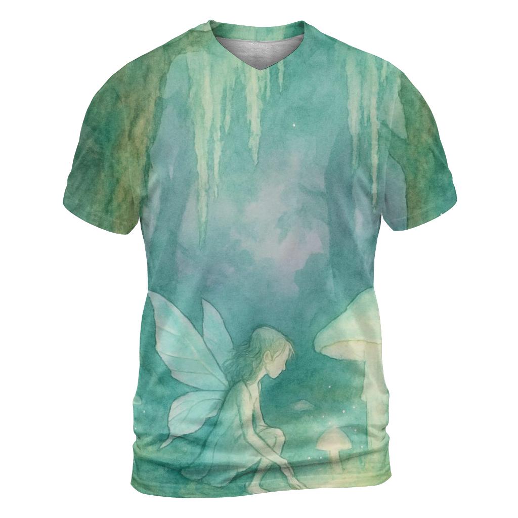 Luminous Forest Faerie artistic all-over print tops