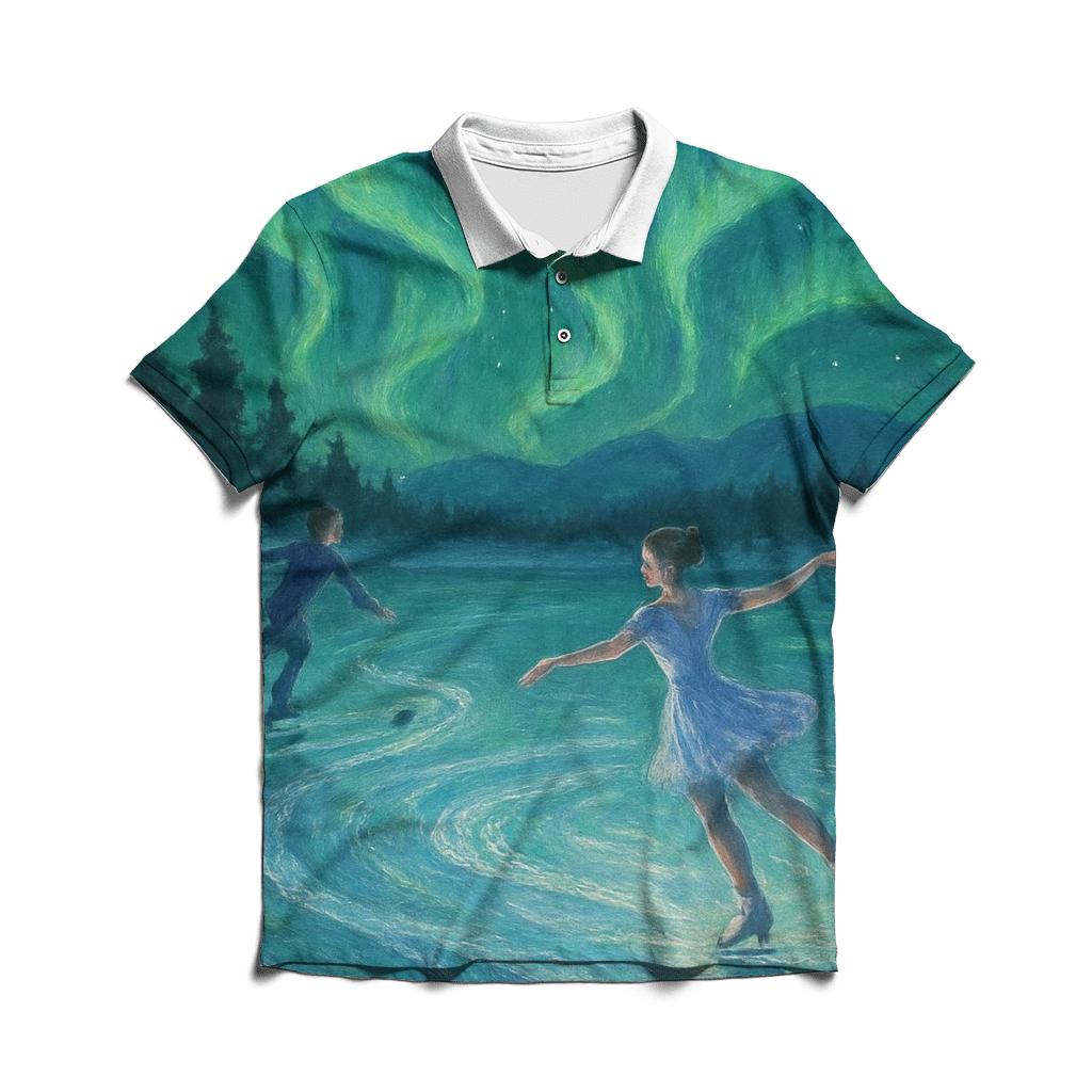 Aurora Ice Rink embroidered polo tops