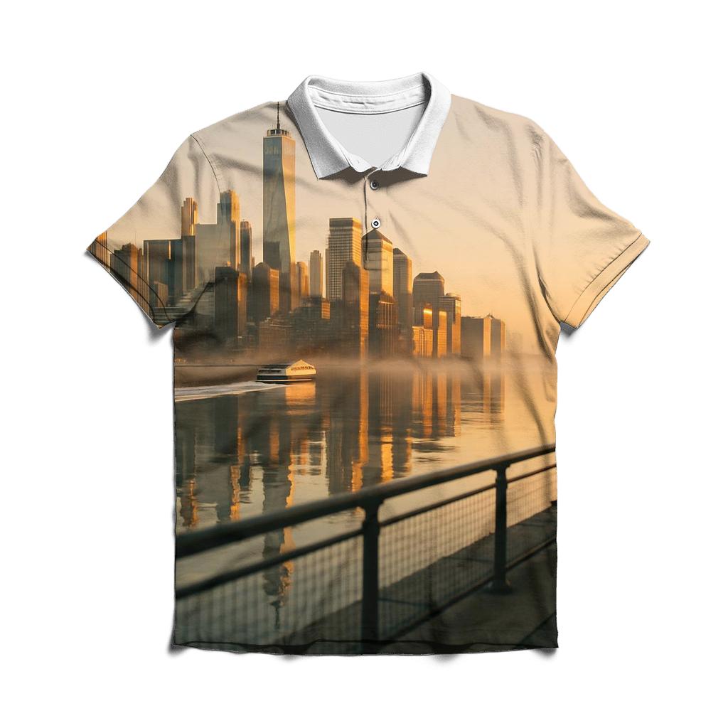 Hudson Dawn Reflection branded logo polo shirts