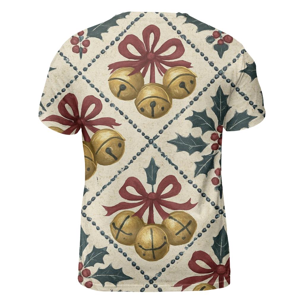 Sleigh Bell Crisscross Design creative print fashion shirts