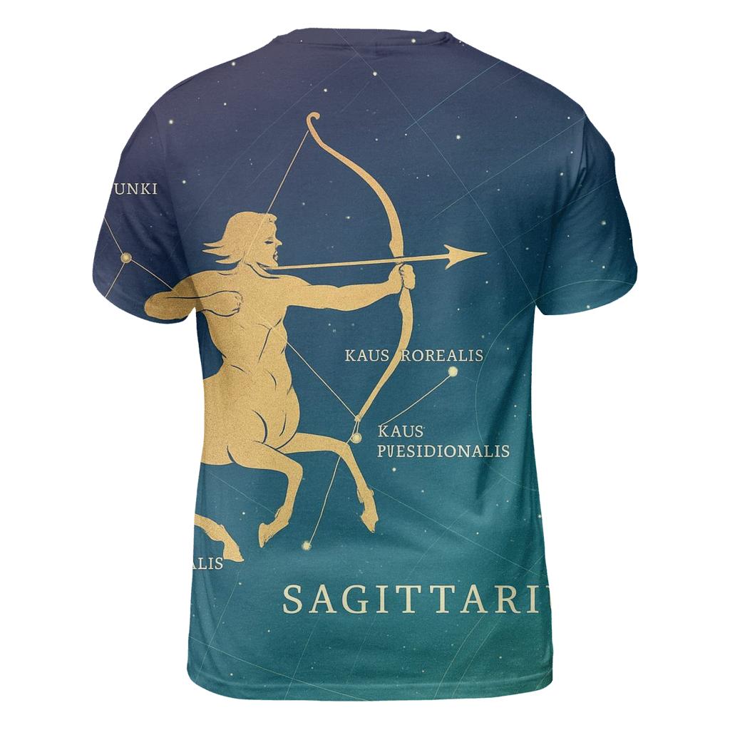 Sagittarius Archer Star Map designer pattern shirts
