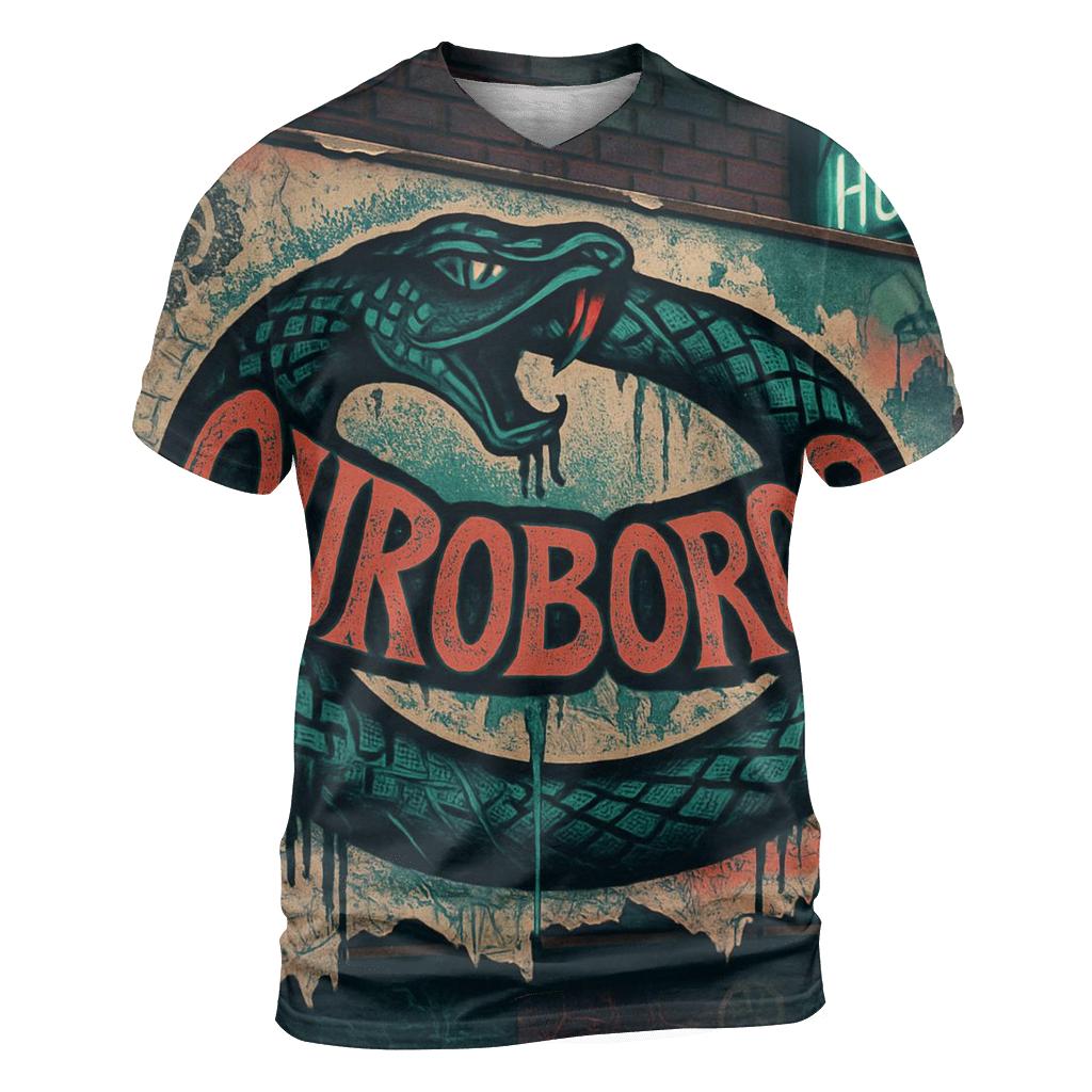 Urban Graffiti Ouroboros Banner trendy printed shirt styles