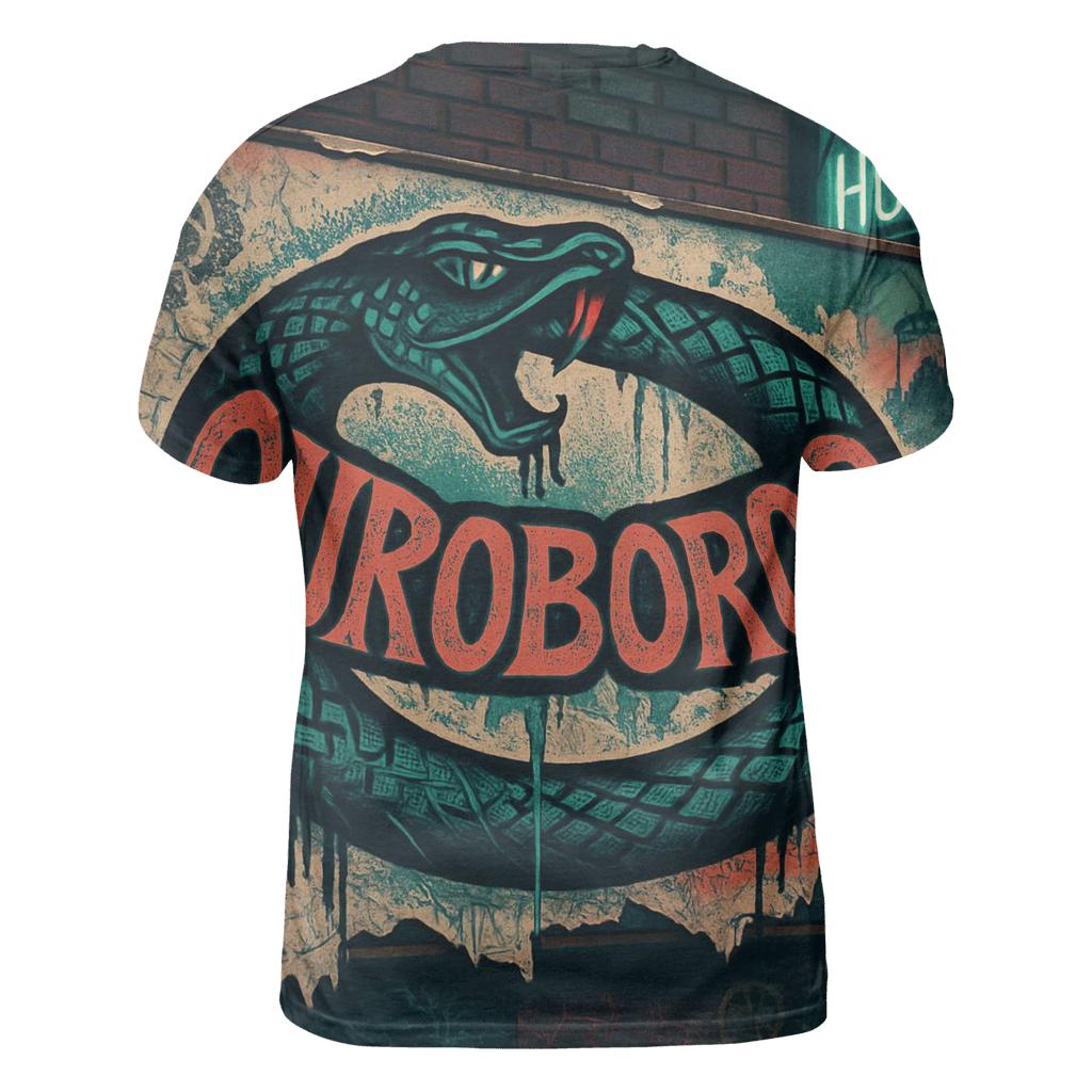 Urban Graffiti Ouroboros Banner trendy printed shirt styles