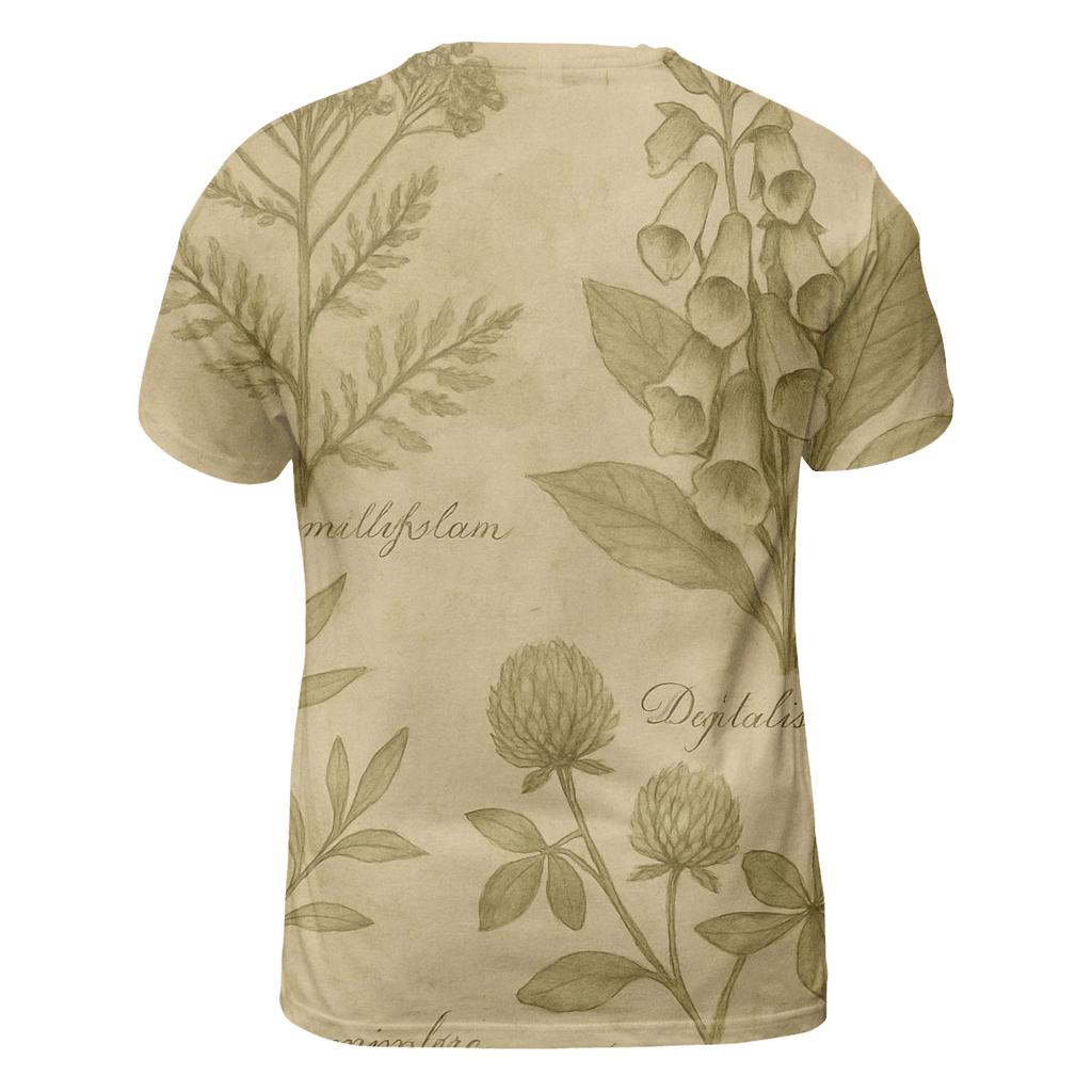 Sepia Botanical Illustration personalized full print shirts