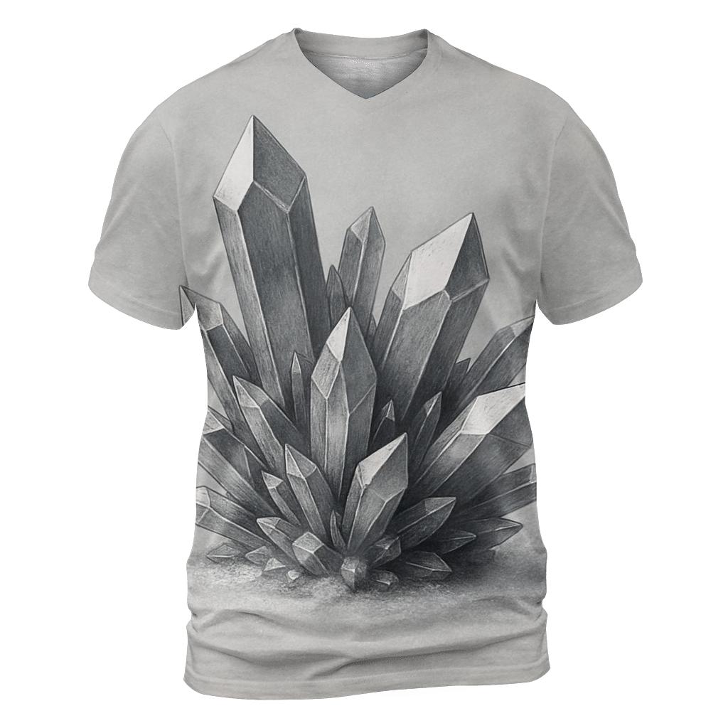 Silver Frost Geometry unique graphic print tees