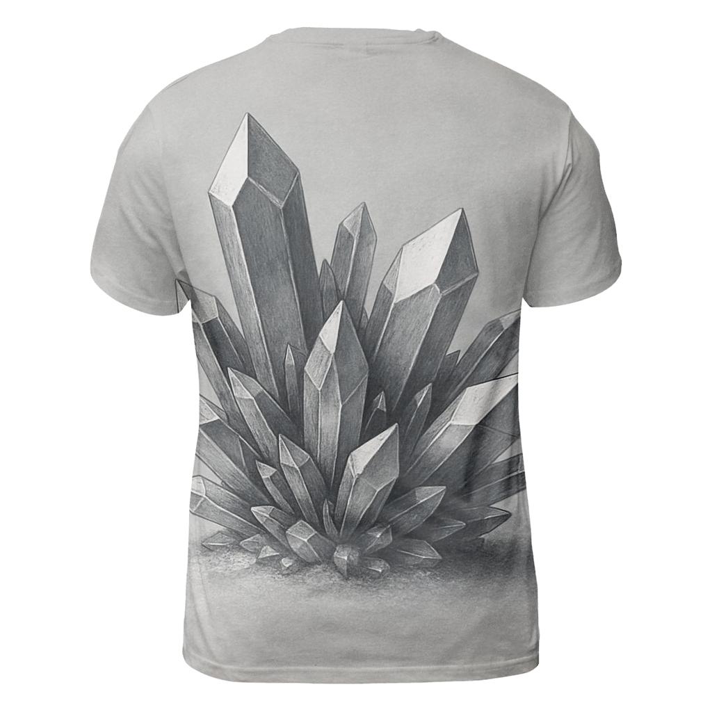 Silver Frost Geometry unique graphic print tees