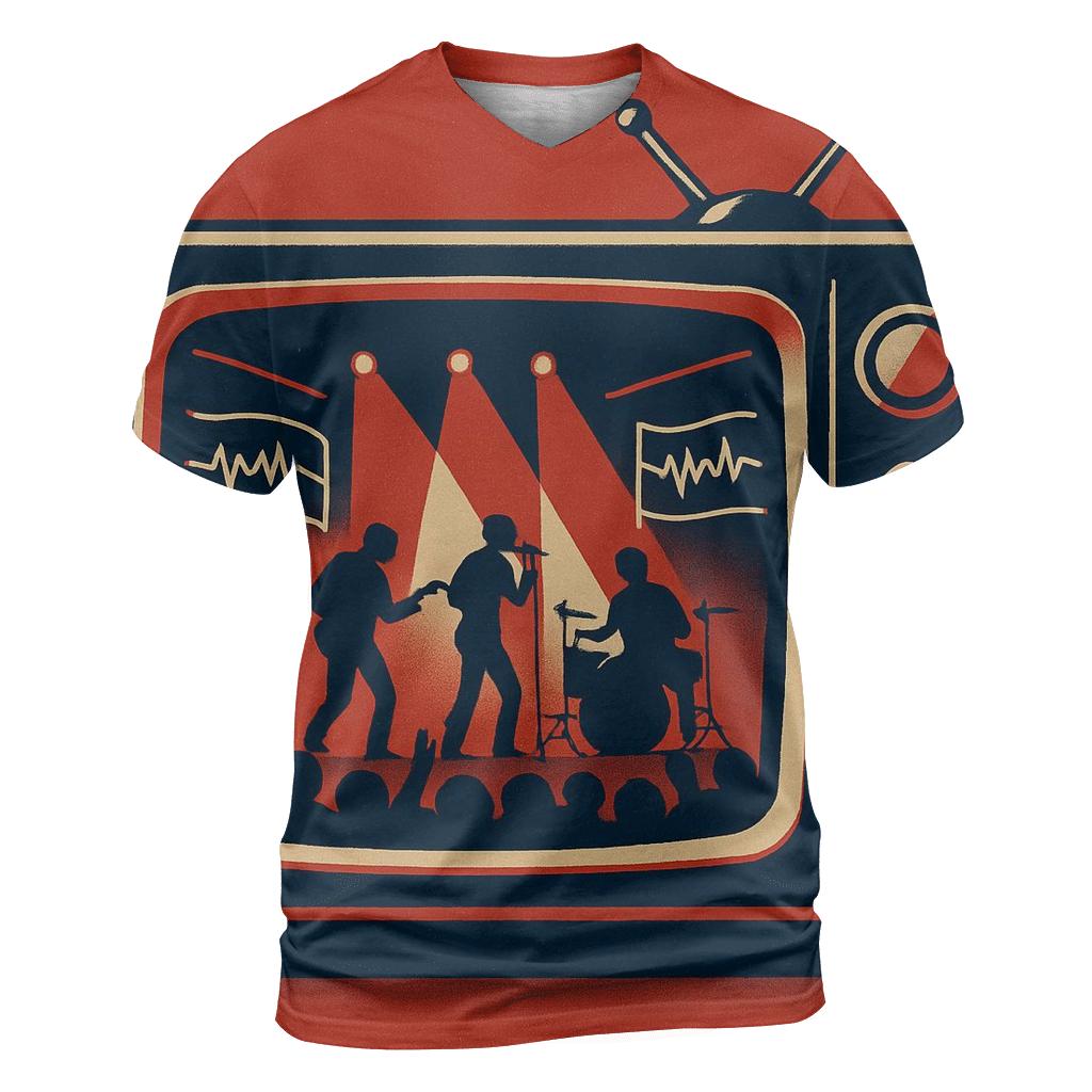 Retro TV Soundstage custom all-over print shirts