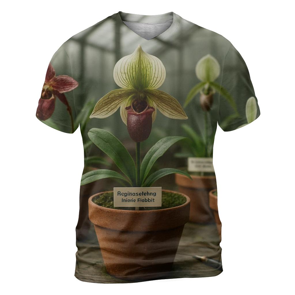 Greenhouse Orchid Conservation Bench creative print fashion shirts