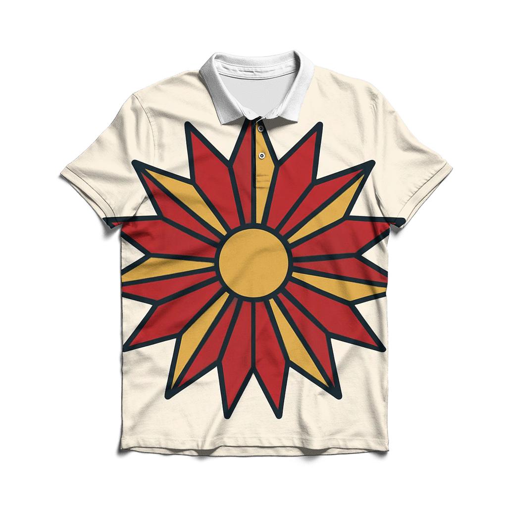 Starburst Ornament branded logo polo shirts